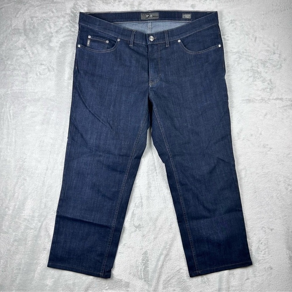 BRAX Masterpiece Men's Dark Wash Straight Leg Denim Jeans Size 34x32 Casual Work